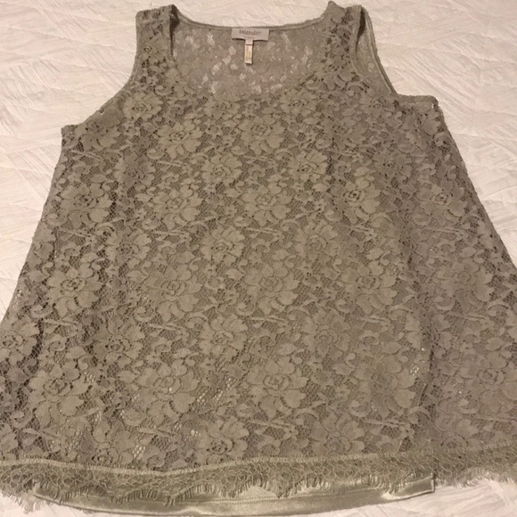 Grey lace top. - Picture 1 of 3